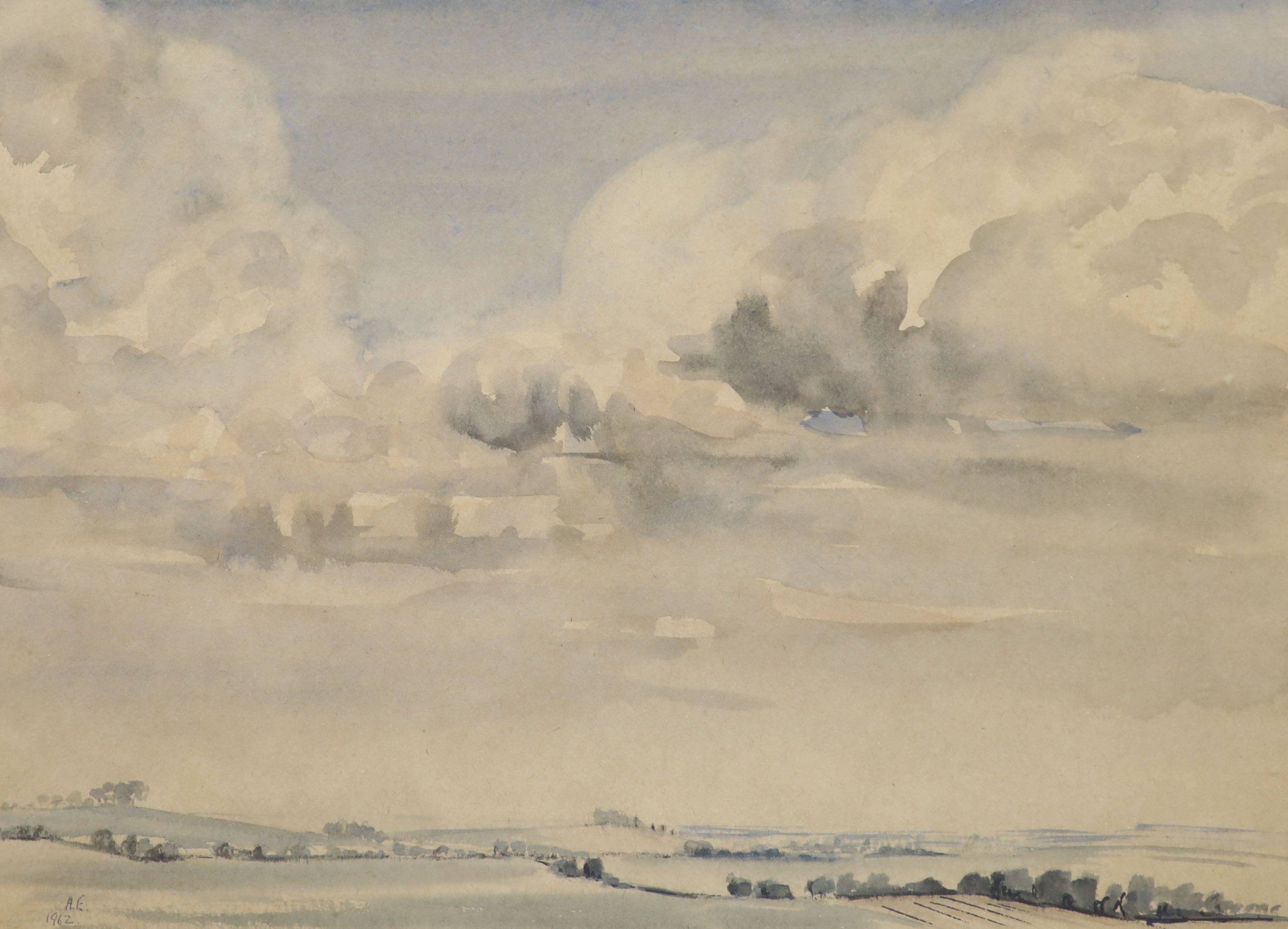 A. Elliott, two watercolours, Near Roystol, signed and dated 1962, 36 x 53cm